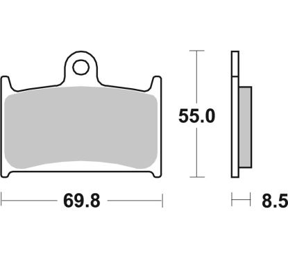 Plaquettes de frein BREMBO route métal fritté - 07SU14SA