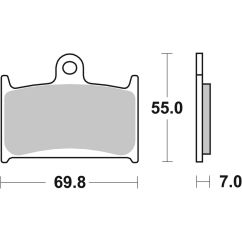 Plaquettes de frein BREMBO route métal fritté - 07SU22SA