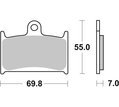 Plaquettes de frein BREMBO route métal fritté - 07SU22SA