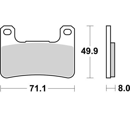 Plaquettes de frein BREMBO route métal fritté - 07SU27SA