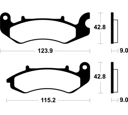 Plaquettes de frein TECNIUM scooter organique - ME468