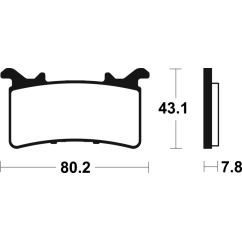 Plaquettes de frein TECNIUM métal fritté - MTR485