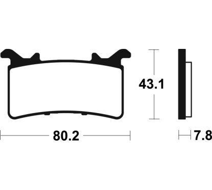 Plaquettes de frein TECNIUM métal fritté - MTR485