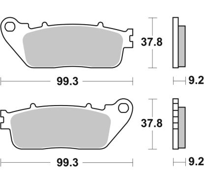 Plaquettes de frein BREMBO route métal fritté - 07HO13SP