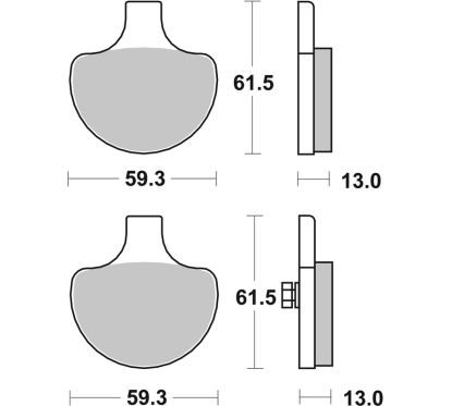 Plaquettes de frein BREMBO route carbone céramique - 07HD0614