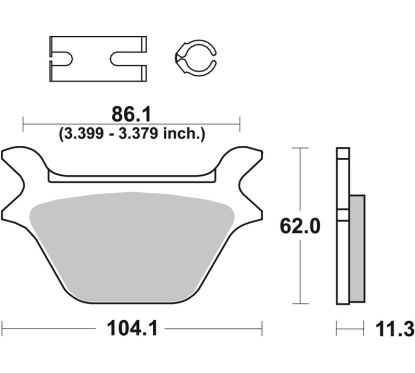 Plaquettes de frein BREMBO route carbone céramique - 07HD1011