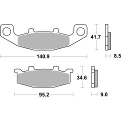 Plaquettes de frein BREMBO route métal fritté - 07KA09SA
