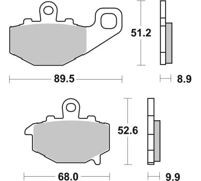 Plaquettes de frein BREMBO route métal fritté - 07KA16SP