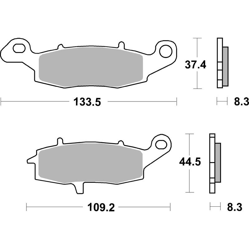 Plaquettes de frein BREMBO route carbone céramique - 07KA1807