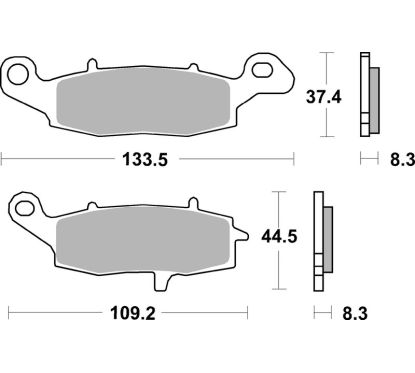 Plaquettes de frein BREMBO route carbone céramique - 07KA1907