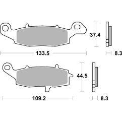 Plaquettes de frein BREMBO route métal fritté - 07KA19SA