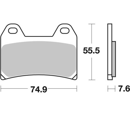 Plaquettes de frein BREMBO route métal fritté - 07HO47SA