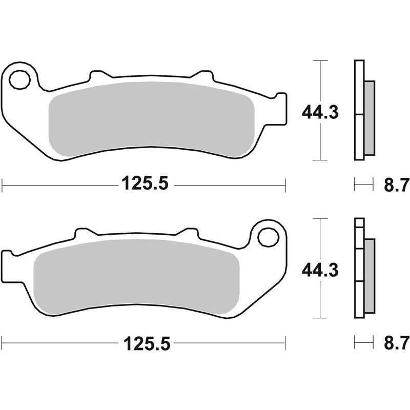 Plaquettes de frein BREMBO route métal fritté - 07HO39SP