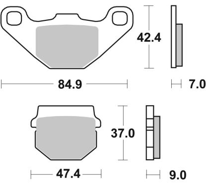 Plaquettes de frein BREMBO Off-Road métal fritté - 07KA07SX