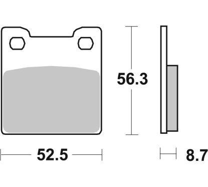Plaquettes de frein BREMBO route métal fritté - 07SU20SP