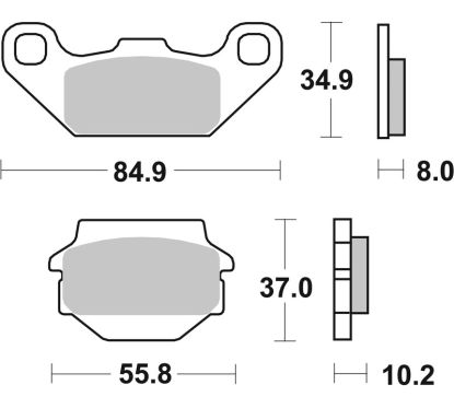 Plaquettes de frein BREMBO Off-Road métal fritté - 07SU11SD