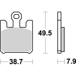 Plaquettes de frein BREMBO route métal fritté - 07SU26LA