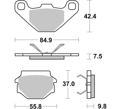 Plaquettes de frein BREMBO route carbone céramique - 07BB0708