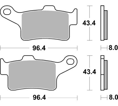 Plaquettes de frein BREMBO route métal fritté - ​07GR88SA