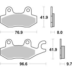 Plaquettes de frein BREMBO route carbone céramique - 07YA2008