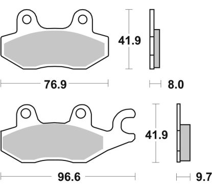 Plaquettes de frein BREMBO route carbone céramique - 07YA2008