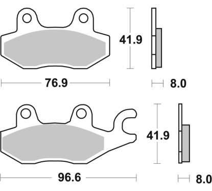 Plaquettes de frein BREMBO route carbone céramique - 07YA2206