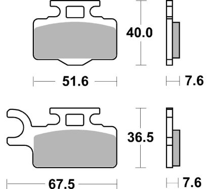 Plaquettes de frein BREMBO Off-Road métal fritté - 07KA27SD