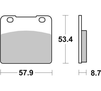 Plaquettes de frein BREMBO route métal fritté - 07SU06SP