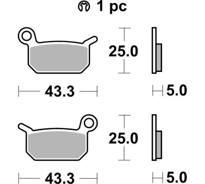 Plaquettes de frein BREMBO Off-Road métal fritté - 07GR70SD