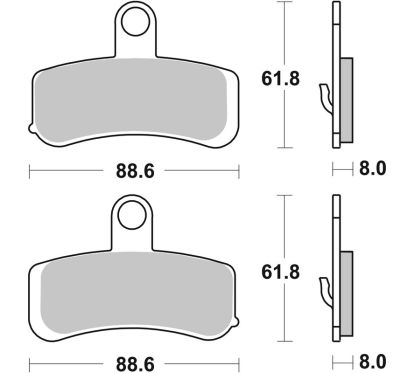 Plaquettes de frein BREMBO route métal fritté - 07HD15SA