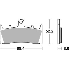 Plaquettes de frein BREMBO route métal fritté - 07SU19SA