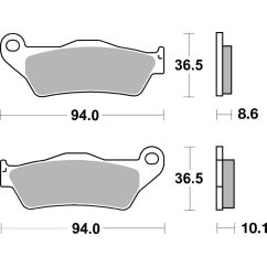 Plaquettes de frein BREMBO route carbone céramique - 07BB2809