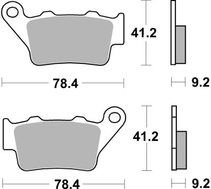 Plaquettes de frein BREMBO métal fritté - 07BB02SP