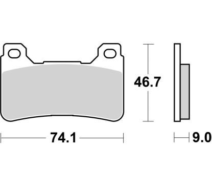 Plaquettes de frein BREMBO route/sport métal fritté - 07HO50SR