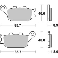 Plaquettes de frein BREMBO route carbone céramique - 07HO3607