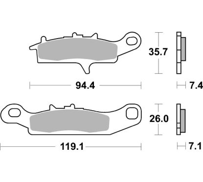 Plaquettes de frein BREMBO Off-Road métal fritté - 07KA25SD