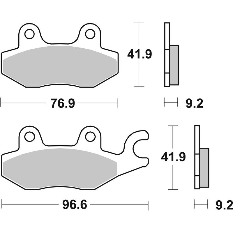 Plaquettes de frein BREMBO route carbone céramique - 07HO4008