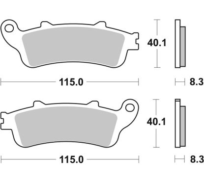 Plaquettes de frein BREMBO route métal fritté - 07HO42LA