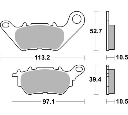 Plaquettes de frein BREMBO route carbone céramique - 07YA53CC