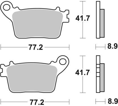 Plaquettes de frein BREMBO route métal fritté - 07HO59SP