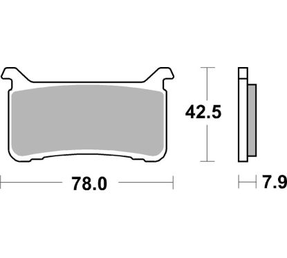 Plaquettes de frein BREMBO route métal fritté - 07HO63SA