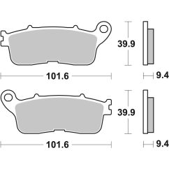 Plaquettes de frein BREMBO route métal fritté - 07HO60SP