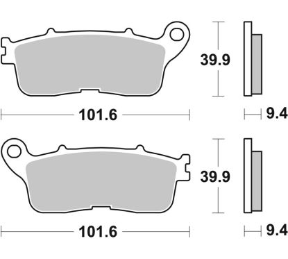 Plaquettes de frein BREMBO route métal fritté - 07HO60SP