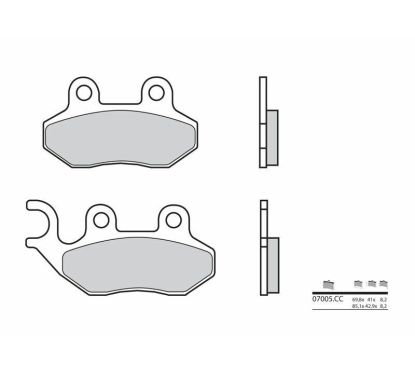 Plaquettes de frein BREMBO Scooter carbone céramique - 07005