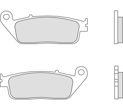 Plaquettes de frein BREMBO route métal fritté - 07HO31SP