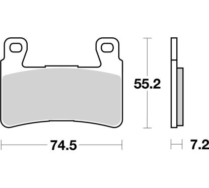 Plaquettes de frein BREMBO route métal fritté - 07HO45SA