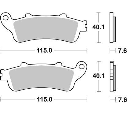 Plaquettes de frein BREMBO route métal fritté - 07HO44SA