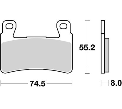 Plaquettes de frein BREMBO carbone céramique - 07HO45RC