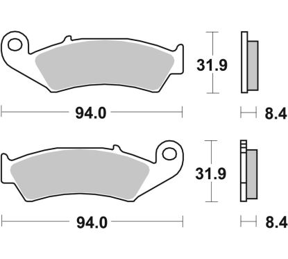 Plaquettes de frein BREMBO route métal fritté - 07HO29SP