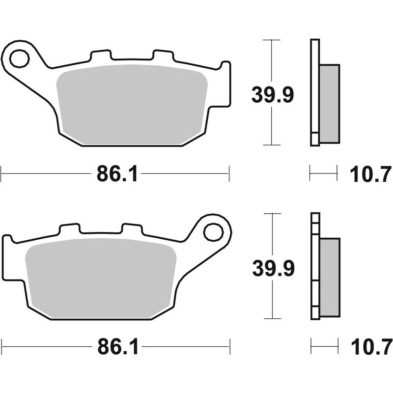 Plaquettes de frein BREMBO route métal fritté - 07HO27SP